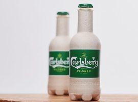 Carlsberg: Papier-Bierflasche mit PEF-Liner                                                                                     