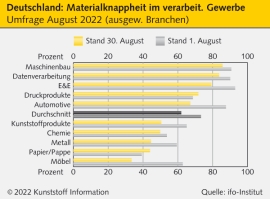 Ifo-Institut: Materialknappheit in der K-Branche lässt im August nach                                                           