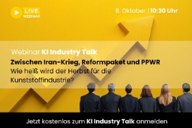 Kunststoff Information: Jetzt rasch zum Online-Webinar am 8.10.2026 anmelden!