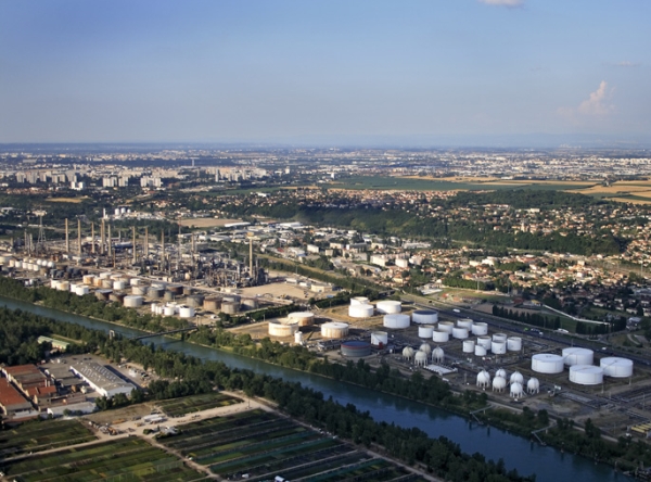 Auch die Total-Raffinerie am Standort Feyzin wird bestreikt (Foto: Total)