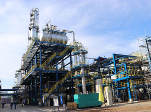 Die Schwefelanlage in der neuen Raffinerie in Brunei (Foto: Hengyi)