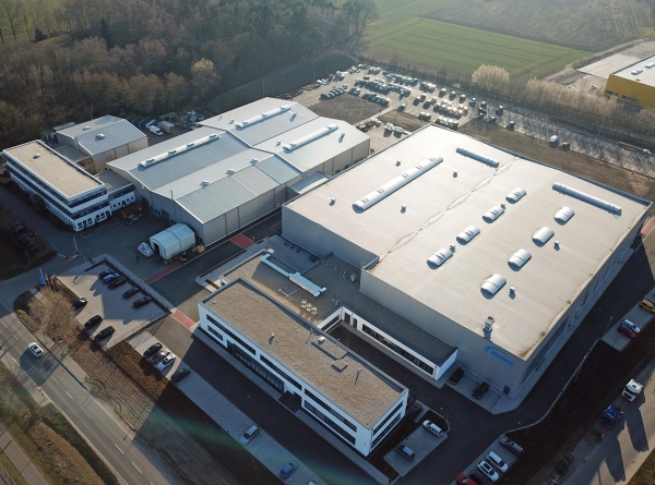 Der Ausbau des Werks für Granuliersysteme und Schmelzezuführeinheiten in Münster ist fertig (Foto: Nordson)