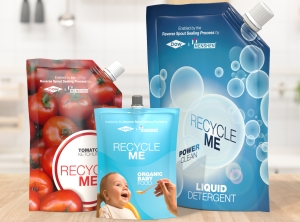 Standbodenbeutel aus Mono-PP oder -PE (Foto: Dow)