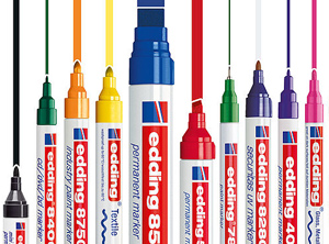 Schäfte aus Aluminium und Polypropylen werden für die Stifte verwendet (Foto: Edding)