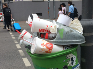 Die deutsche Umweltministerin will Hersteller von Einwegplastik zur Kasse bitten (Foto: KI)