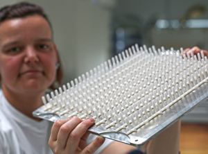 Beflockte Kosmetik-Applikatoren gehören zu den erfolgreichen TITK-Produkten (Foto: smartpolymer)