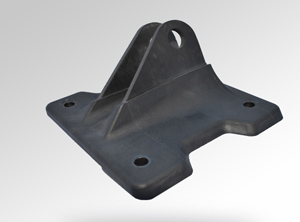 Hybrid-Halterung aus  PAEK-Kohlefaserverbundwerkstoff und PEEK für den Flugzeugbau (Foto: Victrex)