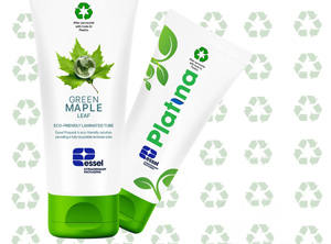 Zertifizierte Laminattuben aus recycelbarem PE-HD (Foto: Essel Propack)