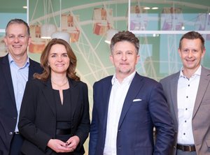 Der neue Vorstand: Dr. Jörg Diesfeld, Angela Cackovich, Dr. Norman Goldberg und Oliver Höfs (von links, Foto: tesa)