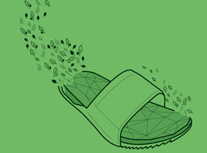 API stellt zuletzt einen Slipper mit Zwischensohle aus dem biobasierten TPU vor (Abb: Trinseo)