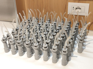 3D-gedruckte Bauteile für Beatmungsgeräte in Italien (Foto: Isinnova)