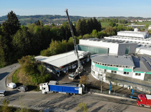 Anlieferung der neuen Anlage (Foto: STF Group)