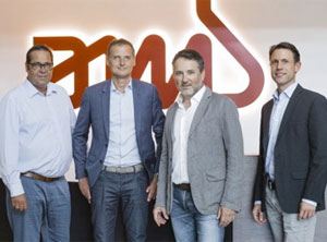 Jan Dietrich (Geschäftsführer PTS-Verpackungen), CPO Paolo Cescutti, CEO Bruno Marin und CFO Rolf Liebfried (alle AMB; von links; Foto: AMB)
