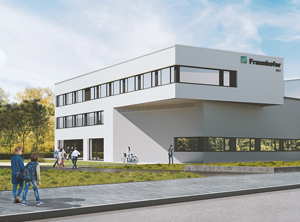 Simulation des Fraunhofer-Kunststoffzentrums Oberlausitz mit Erweiterungsbau (Foto: Fraunhofer IWU)