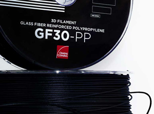 PP-GF30 als Filament für den 3D-Druck (Foto: Owens Conring)