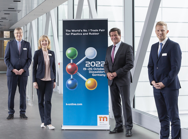 Altes Team in teils neuen Funktionen: Erhard Wienkamp, Petra Cullmann, Ulrich Reifenhäuser und Thomas Franken (von links, Foto: Messe Düsseldorf)