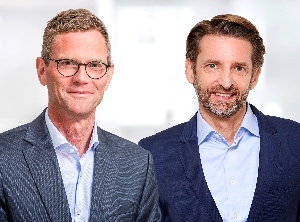 Hans Gennen (li.) und Wolfgang Homey komplettieren die Currenta-Geschäftsführung (Fotos: Currenta)