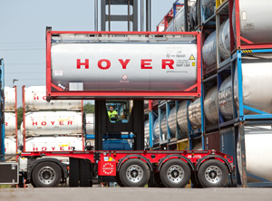 Tankcontainer-Lager in Dormagen (Foto: Hoyer)