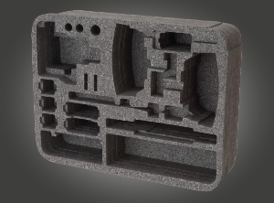 Gefräste Einlage aus EPE-Schaumstoff (Foto: Wetropa)