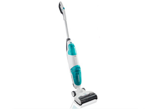 Er wird in der TV-Werbung weiter zu sehen sein; Der Akku-Saugwischer „Regulus Aqua PowerVac“ (Foto: Leifheit)