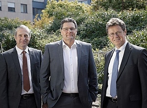 Die Geschäftsführer von Interseroh+ (v.l.n.r.): Michael Bürstner, Frank Kurrat und Markus Müller-Drexel (Vorsitz) (Foto: Alba Group)