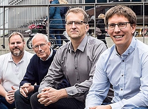 Die Gründer des dänischen Start-Up (v.l.): Mogens Hinge, Steen Uttrup Pedersen, Kim Daasbjerg und Mikkel Kongsfelt (Foto: RadiSurf)