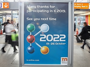 Nach der Show ist vor der Show: die „K 2022“ stößt auf reges Ausstellerinteresse (Foto: Messe Düsseldorf)