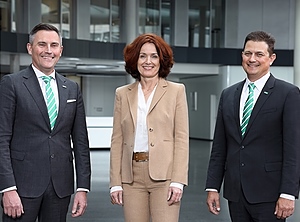 Vorstand aus COO Nic Zerbst, Finanzchefin Emese Weissenbacher und CEO Kurk Wilks (Foto: Mann+Hummel)