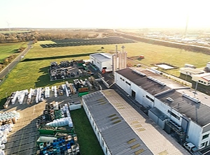 Vogelperspektive: das Recyclingwerk in Gardelegen in Sachsen-Anhalt (Foto: Wipag)
