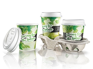 Zum Portfolio gehören Einwegbecher mit Kunststoffdeckel (Foto: Huhtamaki)