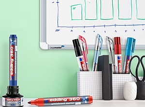 Auf zahlreichen Schreibtischen vertreten: Die Produkte des Ahrensburger Unternehmens (Foto: edding)