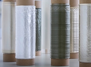 Recycelte Folien des Projekts 