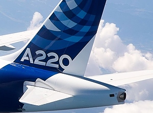 Seiten- und Höhenruder des A220 (Foto: Airbus)