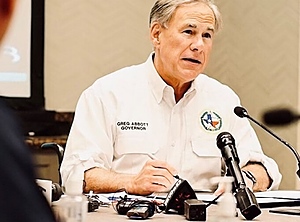 Texas' Gouverneur Greg Abbott während einer der Krisensitzungen (Foto: US-Bundesstaat Texas)