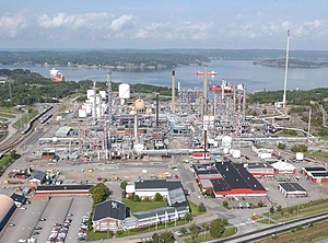 Petrochemie-Anlagen im schwedischen Stenungsund (Foto: Borealis)