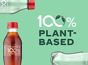 Flasche aus Bio-MEG und -PTA - ausgenommen sind Deckel und Etikett (Foto: Coca-Cola)