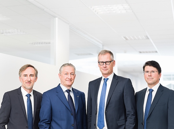 Neues Führungsquartett: Thomas Kraus (Vertrieb), Marcus Wirthwein (Sprecher), Holm Riepenhausen (Technik) und Dr. Ralf Zander (Finanzen; v.li.; Foto: Wirtwein)
