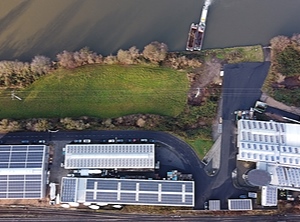 Direkt am Main: Betriebsstätte in Elsenfeld (Foto: Krall Kunststoff-Recycling
