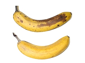 Vor Sauerstoff geschützt: Unterschiedlicher Reifeprozess nach 10 Tagen mit (unten) und ohne Coating (Foto: Empa)