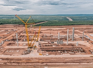 Baustelle: der Petrochemie-Komplex in Ust-Kut, 500 km nördlich von Irkutsk (Foto: Irkutsk Oil)