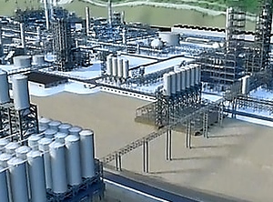 Ein Bild von einer Anlage: die neue C2 und PE-Produktionsstätte von Shell nahe Pittsburgh (Foto: Shell)