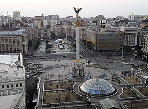 Ziel der russischen Aggression: der Maidan-Platz im Zentrum Kiews (Foto: KI)