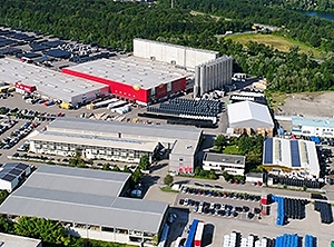 Aus der Vogelperspektive: Unternehmenssitz in Teningen (Foto: Graf)