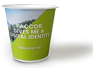 Eine Kunststoff/Karton-Kombination: Der 