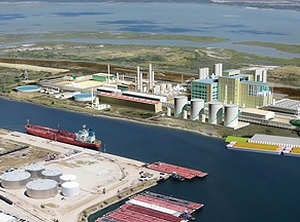 Bislang nur im Rendering: der geplante PET-Komplex in Corpus Christi  (Foto: KI-Archiv)