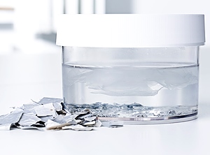 Nach dem Recyclingprozess wieder 