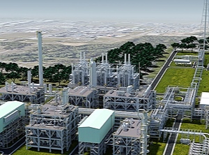 Bislang nur ein schönes Rendering: die neue Cracker-Anlage von Ineos (Foto: Ineos)