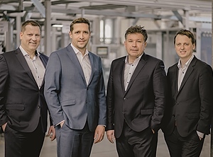Die vier Chefs (v.l.): Jörg Kilb, Philipp Unterhalt, Frank Konrad und Diego van Muylem (Foto: Hahn Group)