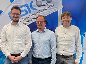Neu gewähltes Sprecherteam der Fachgruppe Dämmstoffe: Bernhard Radinger, Daniel Graba und Daniel Hofmann (von links, Foto: FSK)