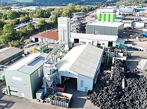Zusätzlich zur Pyrolyse von Altreifen arbeitet Pyrum in Dillingen an der Saar auch am Recycling von CFK-Abfällen (Foto: Pyrum)